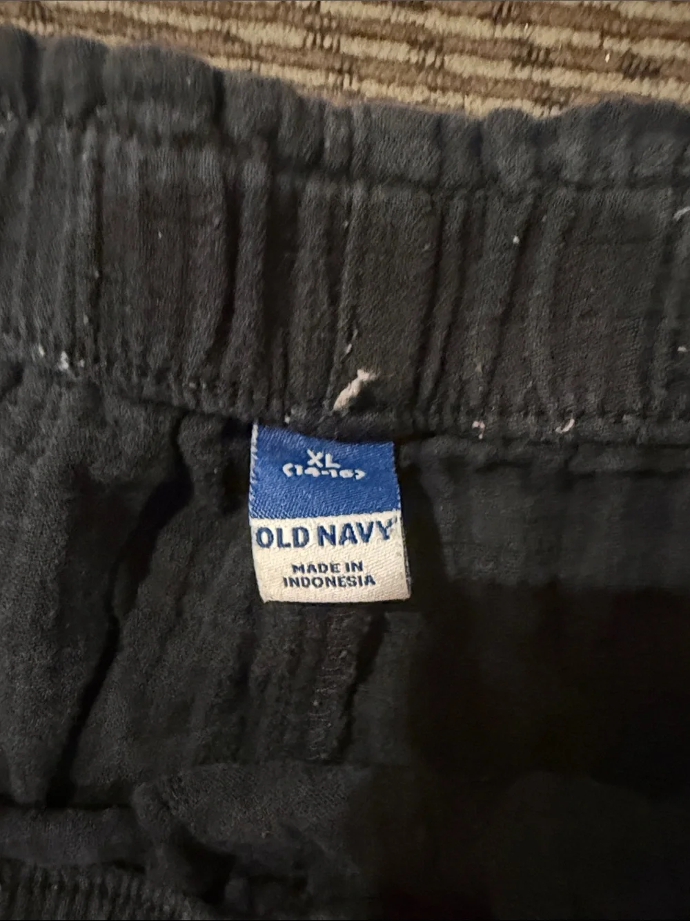 Old Navy Navy Textured Cotton Gauze Elastic Waist Shorts